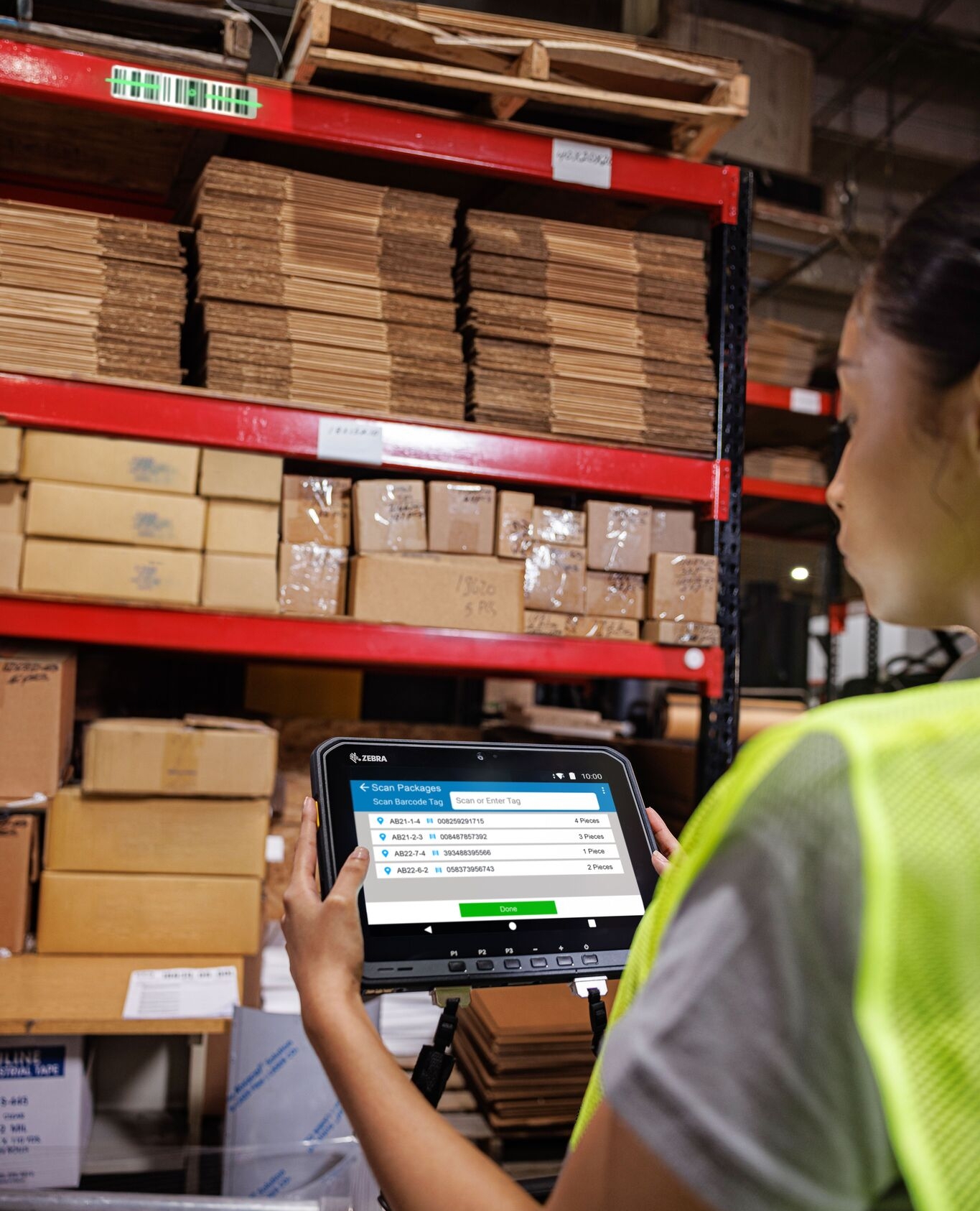 Control de inventario automatizado con tablet industrial