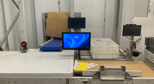 panel pcs en linea de producción
