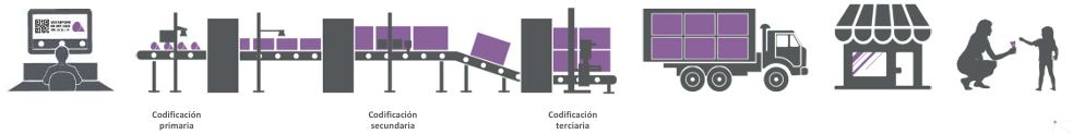 Cadena codificacio QR Codificación QR hasta consumidor